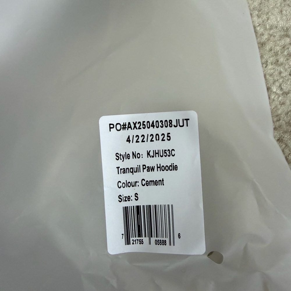 New Comfrt Tranquil Paw Hoodie Dog Sweatshirt Cement Small - Picture 6 of 6